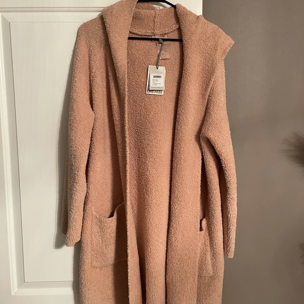 Barefoot dreams cardigan with hood and pockets